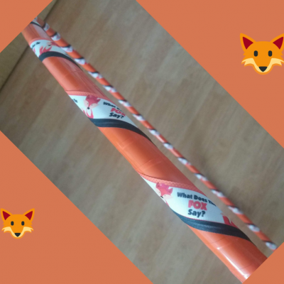 Obruč na hooping lišky-oranžovo-černá 85 cm