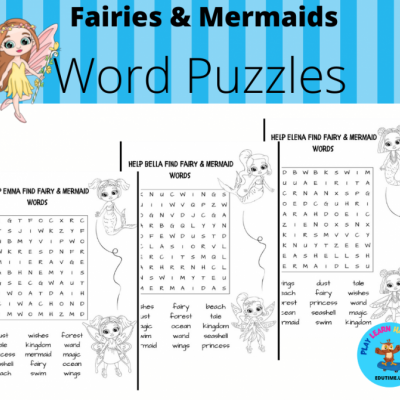 Fairies & Mermaids - word puzzles