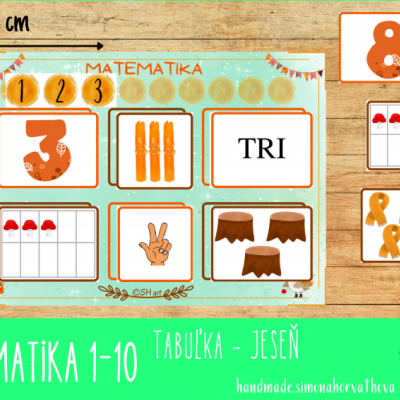 Matematika tabuľka 1-10 jeseň (súbor PDF)