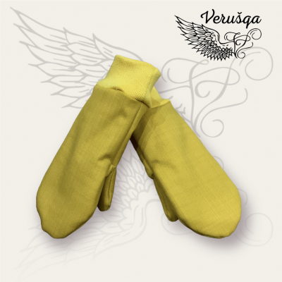 Softshellové rukavice palčáky žlte