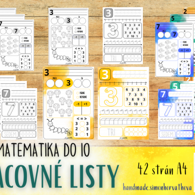 Matematika, Pracovné listy, čísla do 10, počítanie (Súbor PDF)