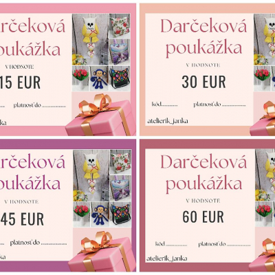 Darčeková poukážka v hodnote 60 eur