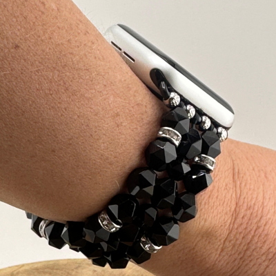 Ónyxový ochranný náramok na Apple Watch hodinky pre nadčasovú eleganciu
