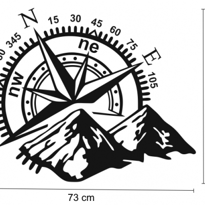 Nálepka na auto - Kompas