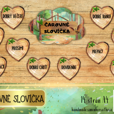 Čarovné slovíčka v téme les (Súbor PDF)